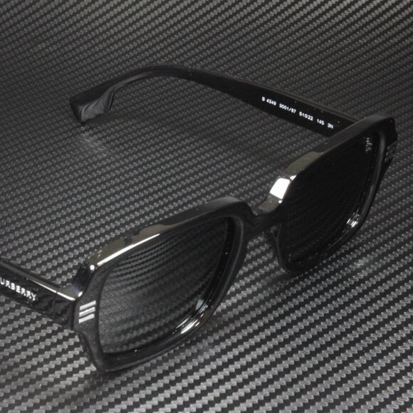 BURBERRY Eldon BE4349 300187 Black Dark Grey 51 mm Men's Sunglasses - Picture 1 of 4